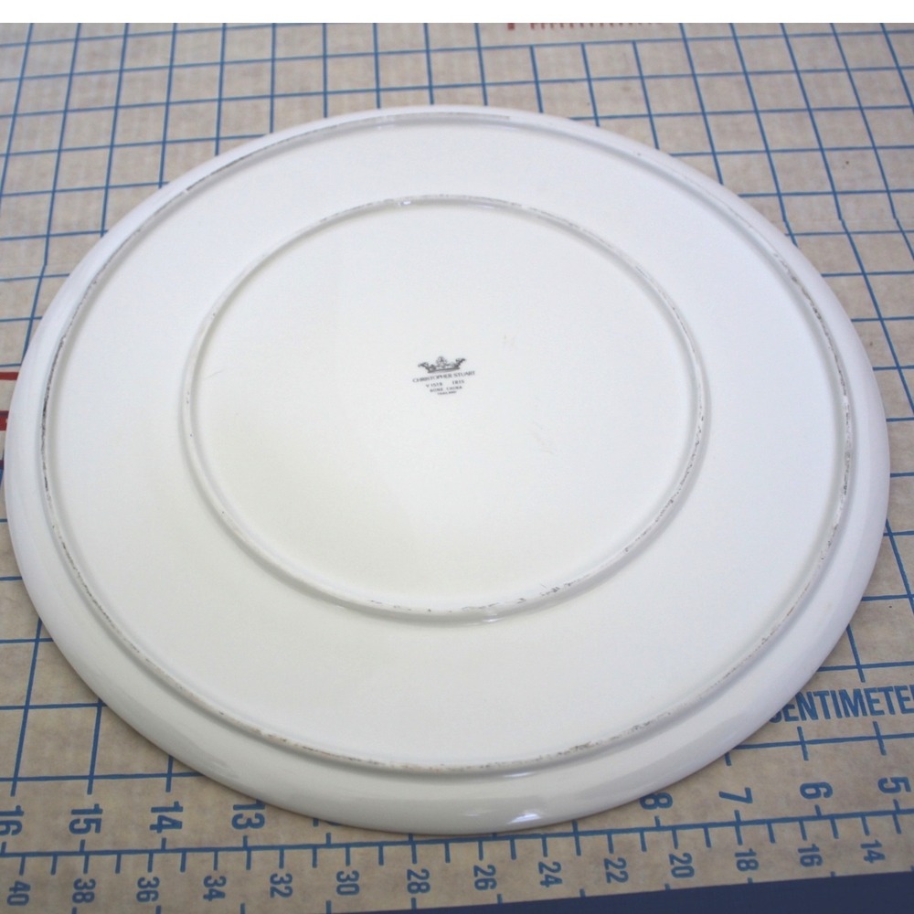 Christopher Stuart Iris Y1519 Bone China 12 inch Plate Serving Platter - Picture 6 of 8